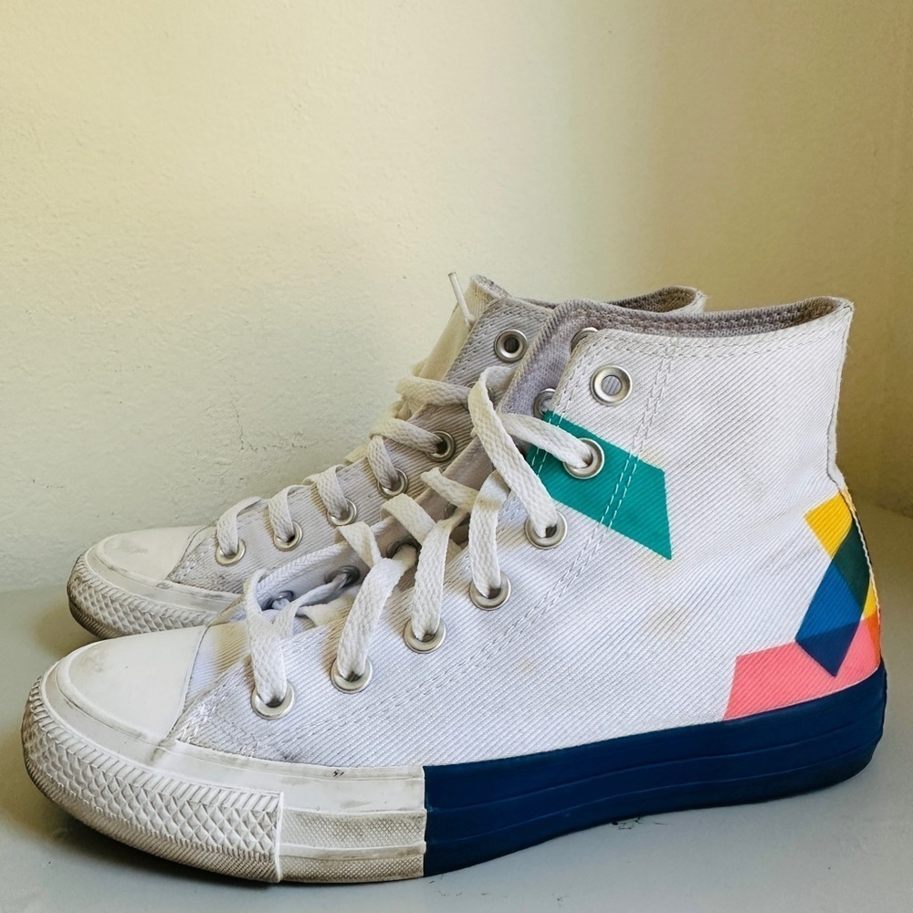 Converse Limited edition multicolor ankle shoes Size W 6 M 4 - Picture 4 of 8